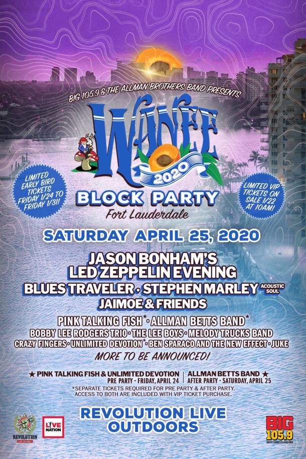 WANEE BLOCK PARTY 2020 Announces Lineup Grateful Web
